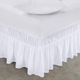 thumbnail image 1 of MesaSe Ruffled Grey King Size Bed Skirt  Dust Ruffle for King Bed with 15” Drop  Soft and Solid Microfiber  Classic Style  California King  Silver Gray Bedskirts, 1 of 6