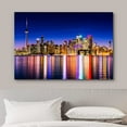 thumbnail image 3 of wall26 Canvas Print Wall Art Singapore Skyline City Night View Architecture Cityscape Photography Realism Rustic Scenic Landscape Modern Colorful for Living Room, Bedroom, Office - 32"x48", 3 of 5