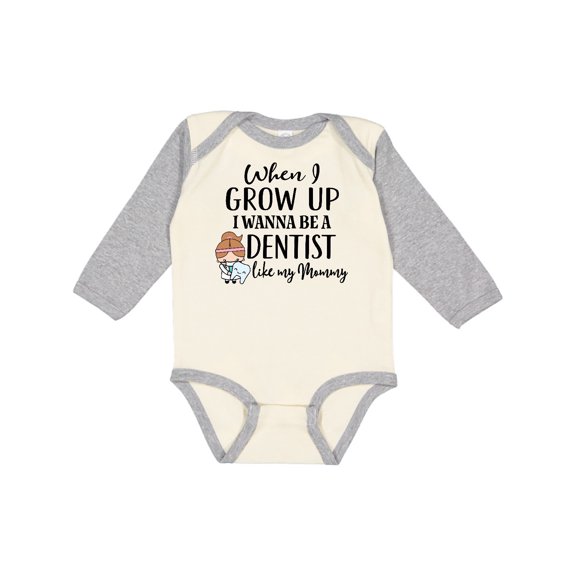 Inktastic Future Dentist Like Mommy Girls Long Sleeve Baby Bodysuit