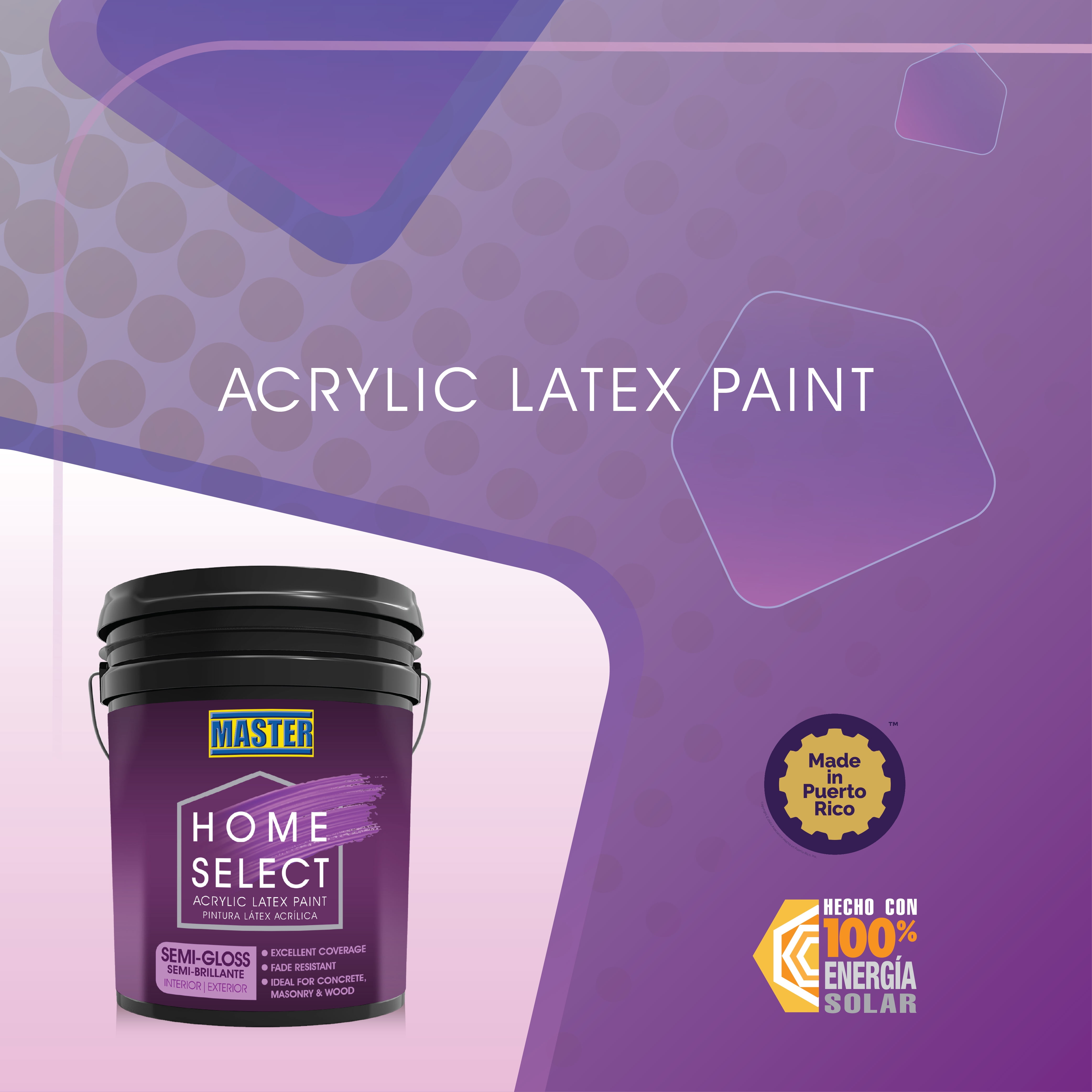 Master Home Select High Quality Latex Paint Interior and Exterior Semi Gloss White 5 gal