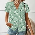 thumbnail image 5 of Otaozi Summer Tops For Women 2025 Trendy Dressy Casual Womens Plus Size Tops 3/4 Sleeve Loose Fit 3X White Plus Size Blouses For Women For Work Women'S Clothing Trendy 2025 Spring, 5 of 5