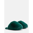thumbnail image 2 of Joyspun Women’s Faux Fur Puff Scuff Slippers, 2 of 6