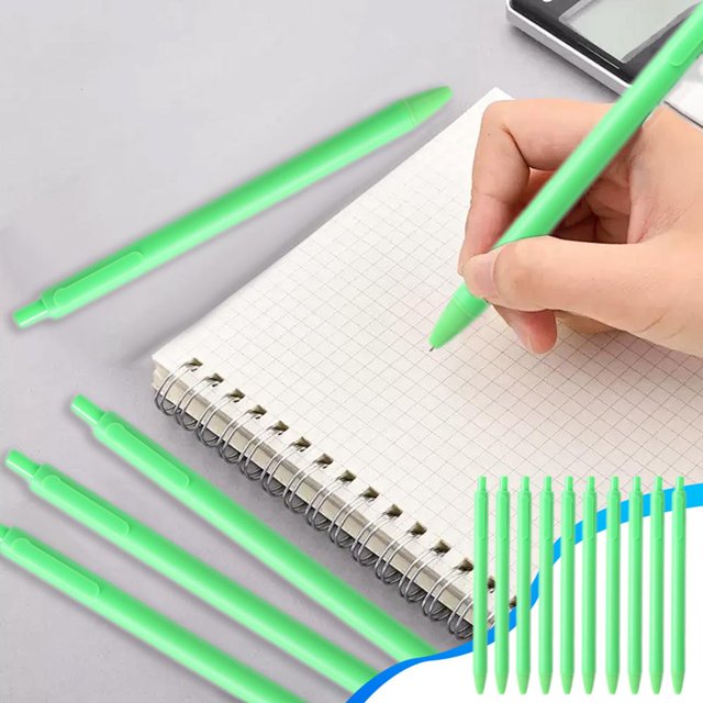 Outoloxit 10-Pack Fast Drying Gel Pens, Smooth Writing 0.5mm Tip Click Pens with Large 1ml Ink Capacity, Comfort Grip for School