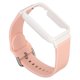 thumbnail image 3 of Correa de reloj de silicona con funda protectora, accesorio de repuesto apto para Mi Band 7 Pro, funda rosa y blanca, 3 of 14