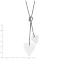 thumbnail image 2 of 925 Sterling Silver Love Heart Cable Wrap Necklace 41 Inch 16mm Wide Pendant Necklace for Women, 2 of 2