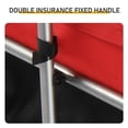 thumbnail image 3 of Q235 steel pipe 96*75*58cm bicycle trailer rack black and red 100kg cargo trailer with handle, 3 of 10