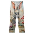 thumbnail image 4 of Easter Bunny Winter Female Pants Flannel High Waist Women Pants Lady Warm Straight Leg Plush Trousers, 4 of 7