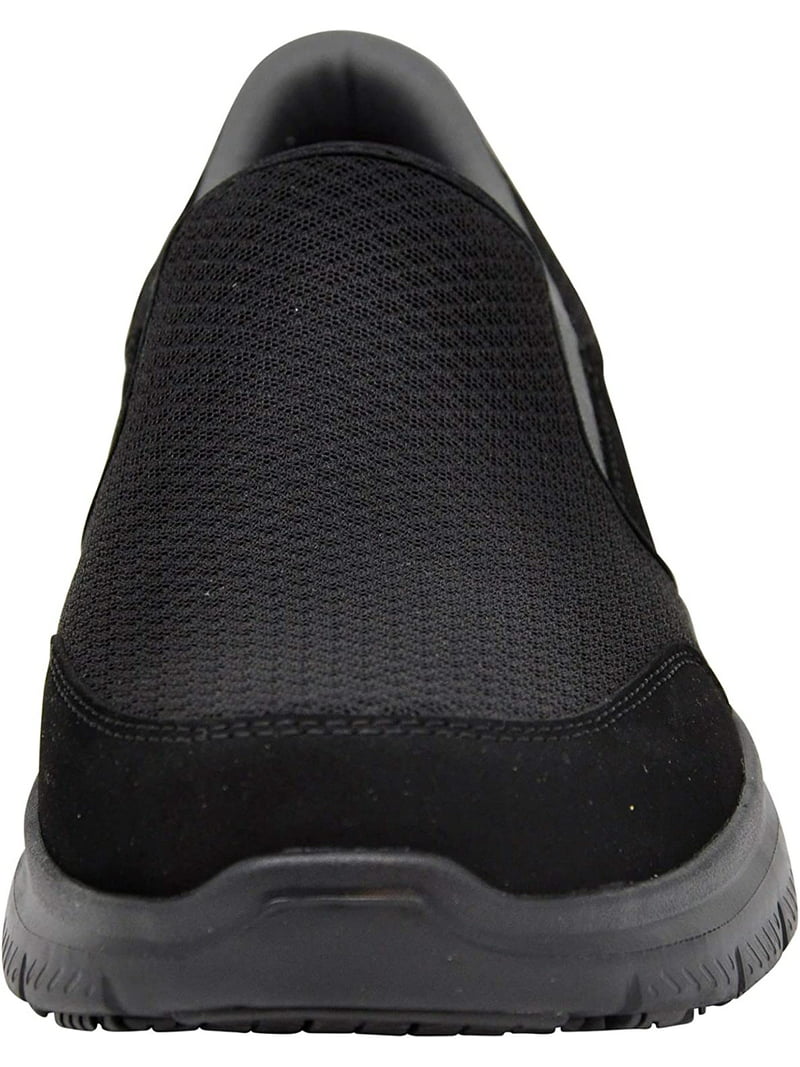 Skechers Work Men's Flex Advantage Mcallen Service Shoe 9.5 Wide Black/Charcoal - Walmart.com