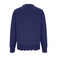 thumbnail image 6 of zaveiop Cardigan Sweaters for Women 2025 Long Sleeve Lightweight Button Down Tops V-Neck Knit Fall Winter Clothes (Dark Blue, M), 6 of 8