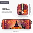 thumbnail image 3 of Disketp Halloween Estuche de Lápices de Cuero con Cierre, Estuche Compacto para Papelería, Bolígrafos y Accesorios Pequeños, 3 of 7