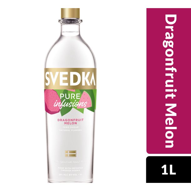 SVEDKA Pure Infusions Dragonfruit Melon Flavored Vodka, 1 ...