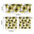 thumbnail image 5 of Bohemian Wildflower Curtains 24" Short - 3 Panel Rustic Farmhouse Set with Vintage Botanical Design, Rod Pocket, 5 of 5