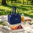 thumbnail image 3 of Mecorevxz Lunch Insulated Box Lunch Box Bag Thick Large Portable Waterproof Picnic Bag Refrigerated Outdoor Ice Bag Fresh Keeping Bag(Navy), 3 of 9