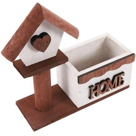 HONMEET 1Pack Small Planter Pot in Rustic Style for Home and Garden Decor 11.8x2.6in