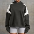 thumbnail image 2 of IDOPIP Womens Oversized Hoodies Fleece Sweatshirts Colour Block Panelling Long Sleeve Sweaters Pullover Tops, 2 of 5