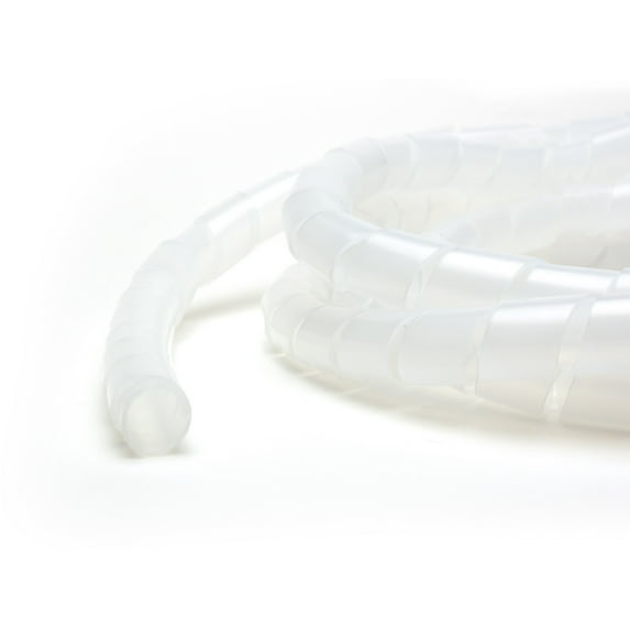 Secure Cable Ties 3/4 Inch Clear Polyethylene Spiral Wrap - 100 Feet