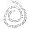 thumbnail image 3 of Cadena de borla de diamantes de imitación, forma redonda, 2,2 cm de ancho, diseño de borla de moda, recorte arbitrario, decoración de ropa, diamantes blancos plateados, 3 of 5
