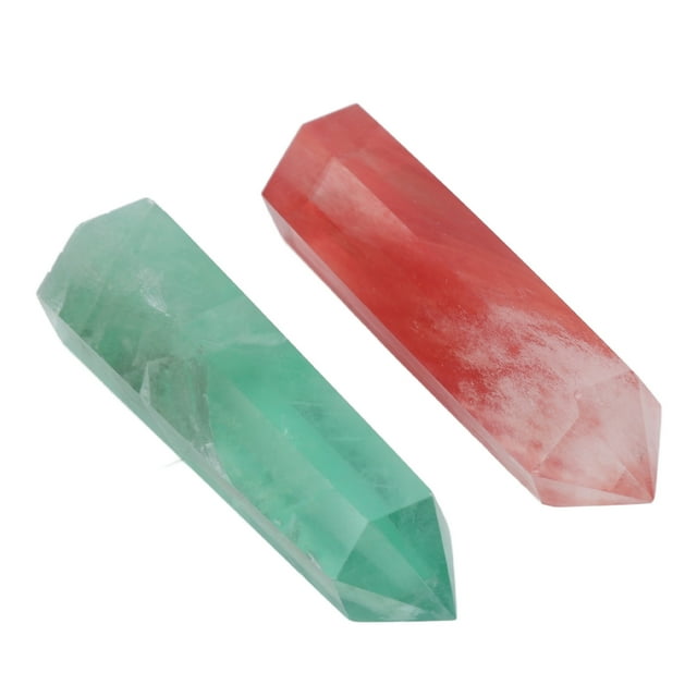 Wand, Stress Relief Single Point Natural Tower Set Red Smelting Stone 6 Faceted Energy Healing For Therapy Meditation Yoga