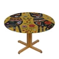 thumbnail image 3 of JEUXUS  Halloween Table Cloth Round Tablecloths  Happy Halloween Sugar Cat Circular Table Cover for Dinner Holiday Outdoor Easter, 3 of 7