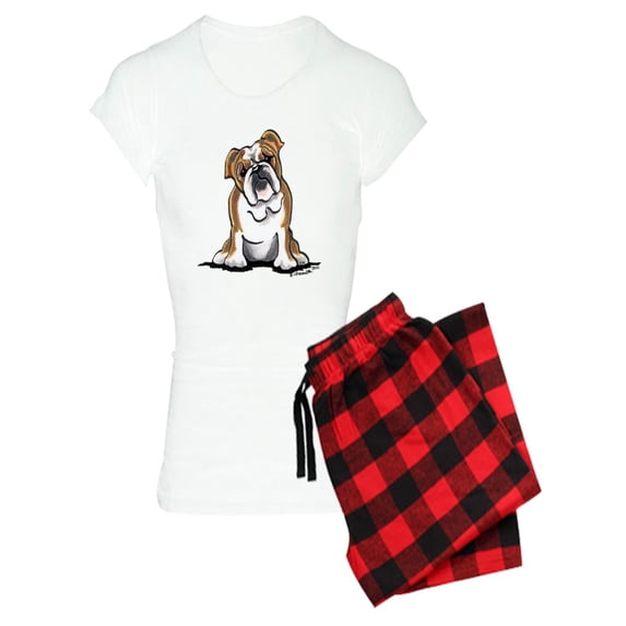 CafePress - Brown White Bulldog - Women's Light Pajamas