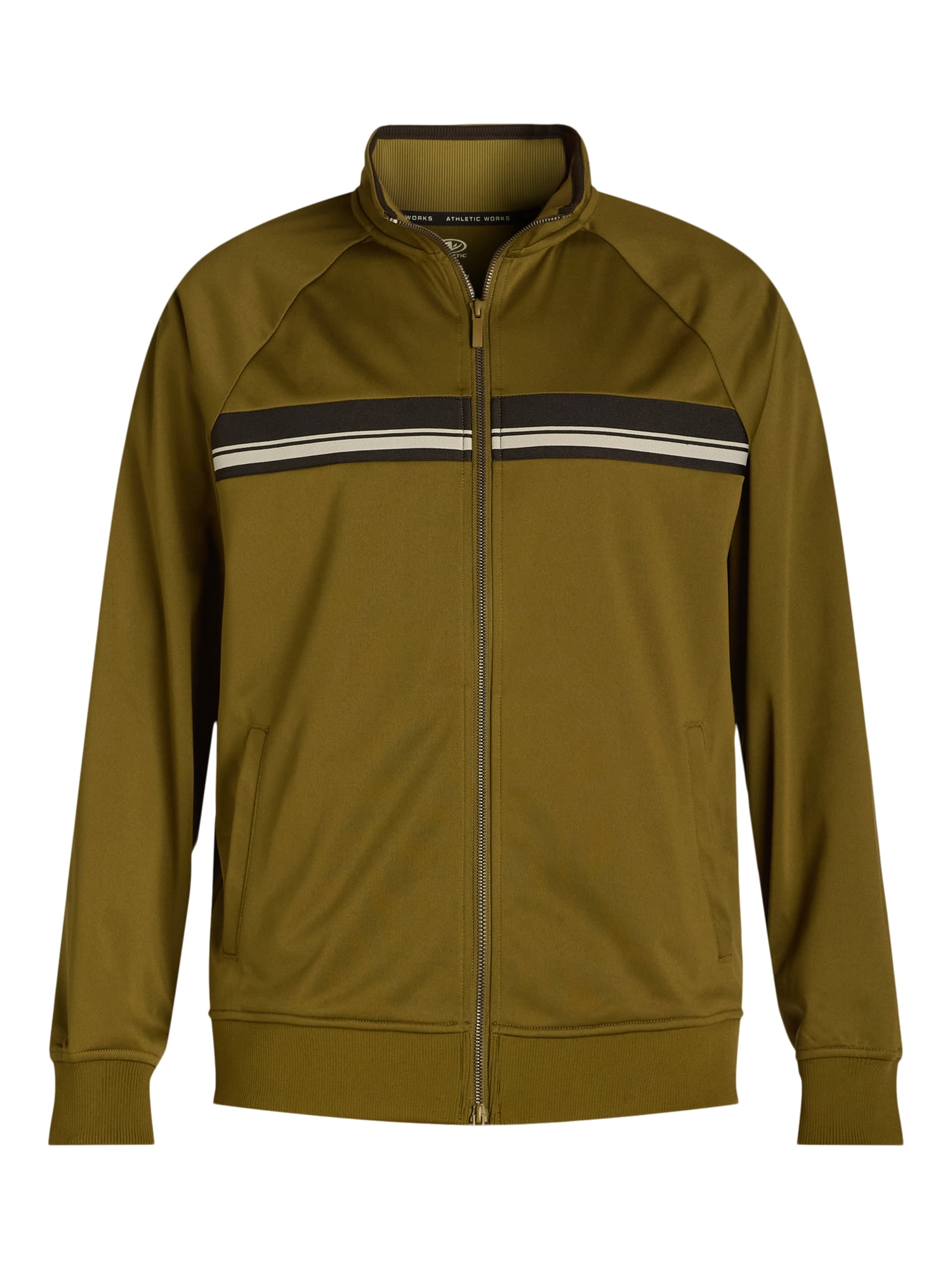 Athletic Works Men's and Big Men's Tricot Track Jacket, Sizes S-3XL
