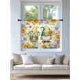 thumbnail image 4 of Sheer Curtains 54 Inch Length, Yellow Sunflowers Semi Sheer Curtains Light Filtering Window Treatment, Spring Gnomes Hydrangea Daisy Plants Privacy Voile Drapes for Living Room Bedroom 52x54 Inch, 4 of 7