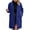 Blue-B, variant on Womens Fleece Trench Coats Notched Lapel Double Breasted Pea Coat Winter Wool Blend Overcoats Solid Business Casual Coats Blue