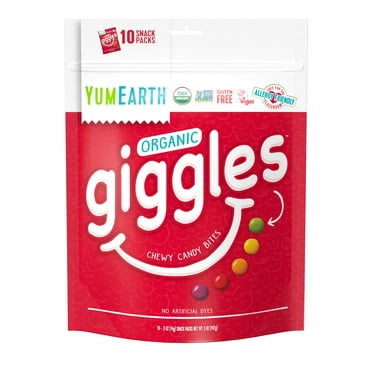 YumEarth Gluten Free, Vegan & Organic Giggles Candy Bites, 2.5 oz, 5 Ct