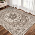 thumbnail image 2 of General Washable Oriental Area Rug - 3x5 Rugs for Living Room Soft Carpet for Bedroom Waterproof Floral Distressed Indoor Stain Resistant Non-Shedding Floor Carpets (Beige, 3X5), 2 of 11