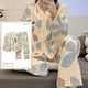 thumbnail image 1 of Conjuntos de Pijamas de Kimono anudado para Mujer, ropa de dormir de dibujos animados divertidos, ropa de casa para niña a cuadros, moda 3XL, primavera y otoño, 1 of 4