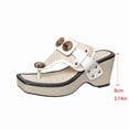 thumbnail image 6 of Narveanno Wedge Sandals Women Comfortable: Sandals for Women Dressy Summer Ankle Strap Open Toe Low Heel Platform Wedges Shoes, 6 of 8