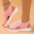 thumbnail image 6 of Viluyesy Women's Comfort Sandals, Mesh Breathable Soft Sole Wide Width 2025 Causal Walking Wedge Shoes Pink 5.5, 6 of 9