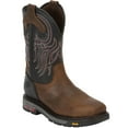 thumbnail image 2 of Justin Original Workboots Mens Tanker Black 11 Inch Electrical Steel Toe, 2 of 6