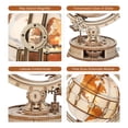 thumbnail image 3 of Puzzle de madera 3D ROKR Luminous Globe con soporte, 180 piezas, para adultos, 3 of 6