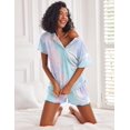 thumbnail image 2 of Ekouaer 2 Pack Womens Pajama Sets Short Sleeve Top with Shorts Soft Comfy Loungewear Sleepwear, 2 of 5
