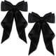 thumbnail image 1 of 2 PCS BLACK Big Bow Hair Clips with Long Silky Satin, Solid Color French Barrette Simple Hair Fastener Accessories for Women Girls, 1 of 5