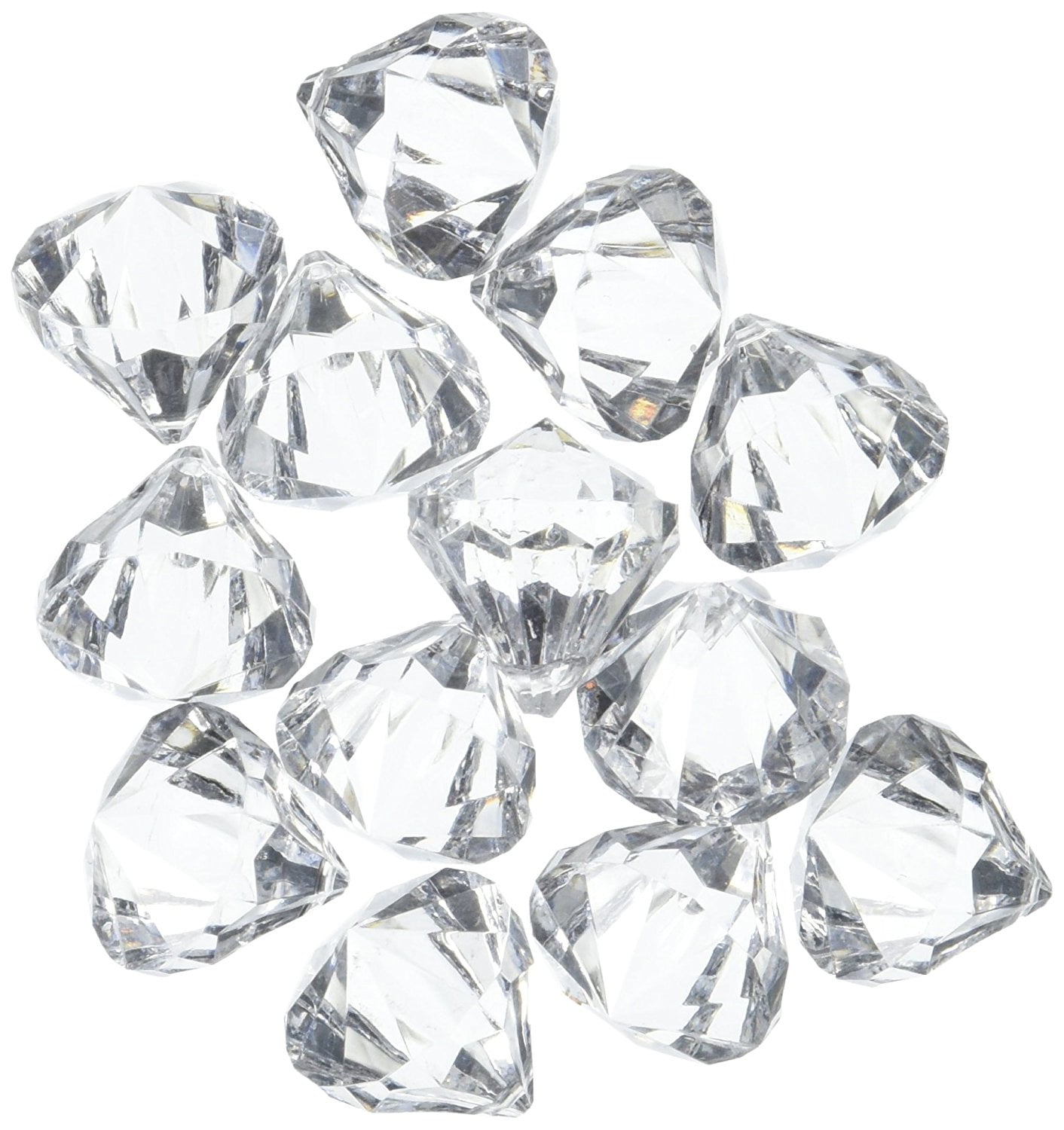 100pcs Acrylic Crystal Diamond Practical Durable Treasure Gems for Home Shop