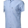 thumbnail image 4 of FashionOutfit Men's Casual Basic Button Collar Chambray Short Sleeve Shirt, 4 of 4