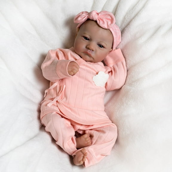 PYD 18inch Realistic Reborn Dolls Baby Girl Doll Vinyl Silicone Real Lifelike Newborn Baby Doll Gift