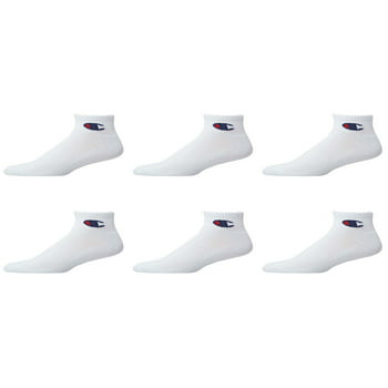 Champion Adult Men's 6-Pack Ankle Casual Socks, Size 6-12, 6-Pack
