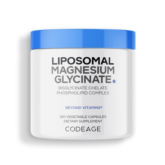 Codeage Liposomal Magnesium Bisglycinate Chelate Mineral Supplement, BioMag Phospholipids,  240 ct
