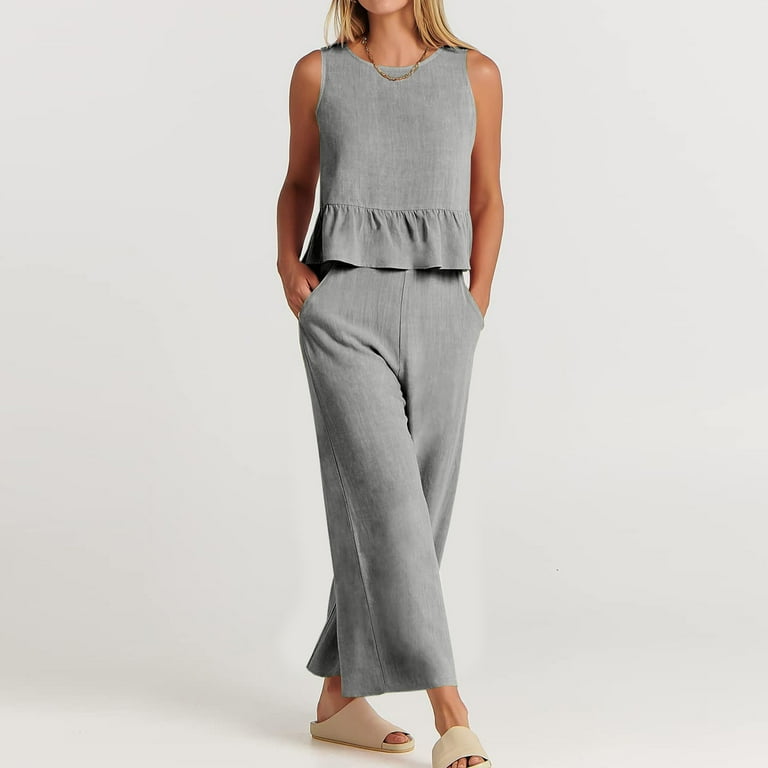 Sweet Elegant Solid Flounce Square Collar Sleeveless Two Pieces Sweet Elegant Solid Flounce Square Collar Sleeveless Two Pieces