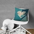 thumbnail image 4 of Happy Valentines Day Blue Series Love Heart Throw Pillow Covers 18 X 18 Inch, 1 Pcs, Linen Study Sofa Cushion Cover Indoor Living Room Home Decor, 4 of 6