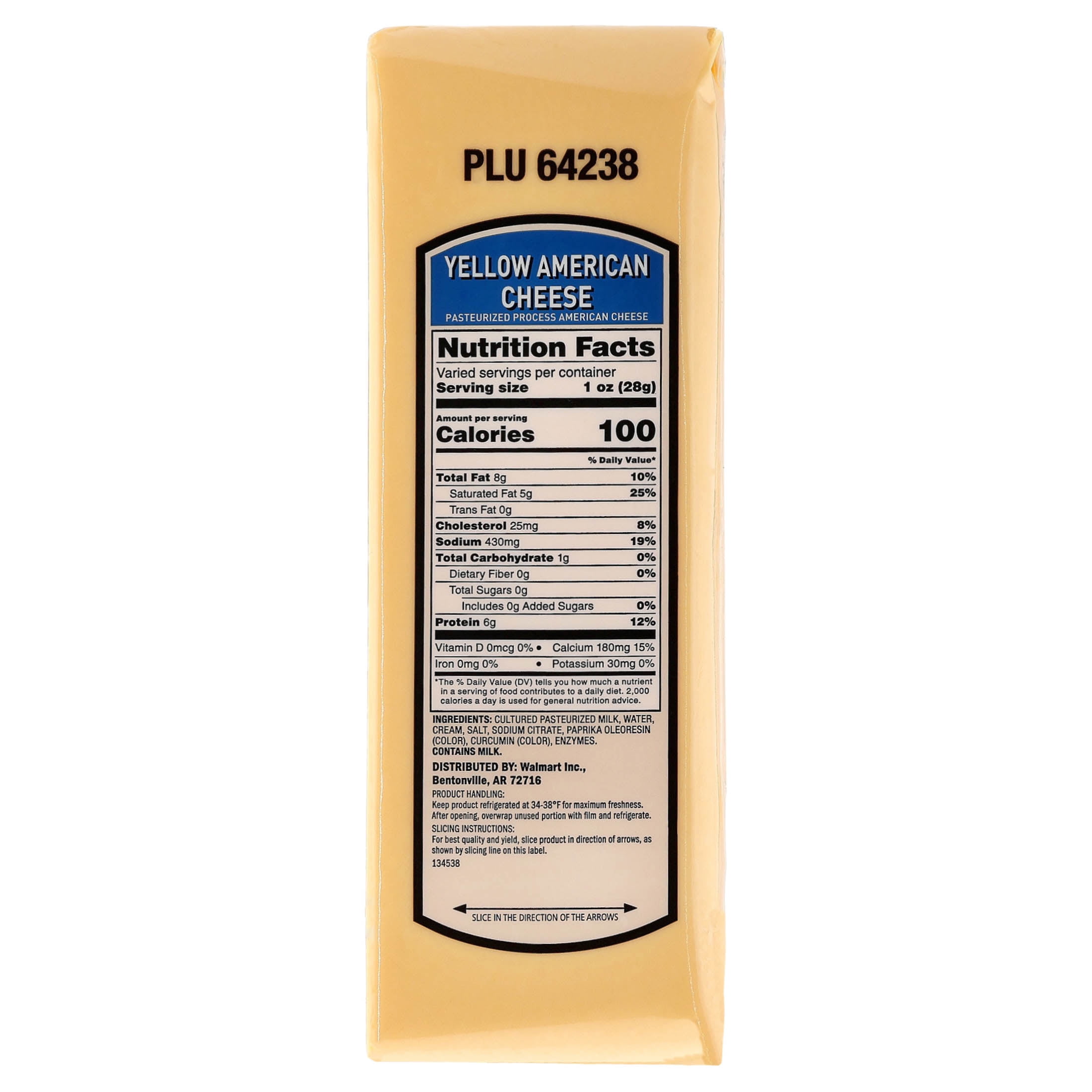 Prima Della Yellow American Cheese - Freshly Sliced, Smooth & Creamy, Refrigerated Slices