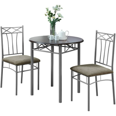 Monarch Daily - Monarch Dining Set 3Pcs Set / Cappuccino / Silver Metal