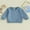Blue, variant on Toddler Baby Boy Girl Solid Color Sweatshirts 6 12 18 24 Months 2T 3T Long Sleeve Crewneck Pullover Fall Tops