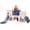 Blue, variant on Hurtle 9-in-1 Indoor Kids Playground Set with Slide, Stairs, Basketball Hoop, Tunnel, Toy Telescope, Ring Toss, Lookout Tower & Storage, Gray