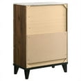 thumbnail image 4 of Mays 4-drawer Chest Walnut Brown with Faux Marble Top, 4 of 10