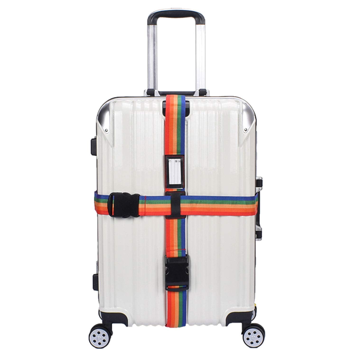 Travel Adjustable Suitcase Luggage Bag Carrier Strap Baggage Belt Blue
