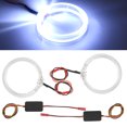 thumbnail image 1 of 2pcs Car LED Light Guide Angel Eyes Halo  Headlight Lamp Daytime Running Light 9-36V for Vehicle, 1 of 7